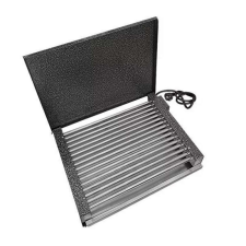 Elektromos grill Rubino 2200W, Fedő, 44,5x33x10cm, Rozsdamentes csövek, Shagreen grillsütő