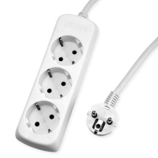 Elektromos hosszabbító kábel gyermekvédelemmel, 3 aljzat, 1,4 m kábel hosszabbító, elosztó