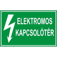 Elektromos kapcsolótér - műanyag, 150*100mm információs tábla, állvány
