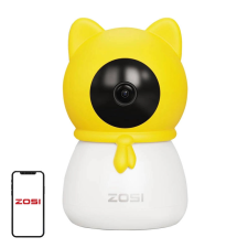  Elektronikus Bébiőr ZOSI 4MP 355° Panoráma Kamerával bébiőr