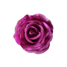  Élethű selyem nyílott rózsafej lila 8 cm dekoráció