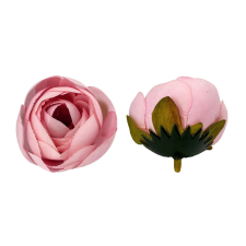  Élethű selyemvirág rózsaszín boglárka fej 4 cm dekoráció