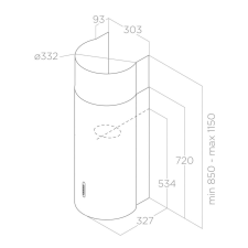 Elica - Páraelszívó STONE WH/A/33 páraelszívó