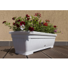 Elif Plastic Virágláda alátéttel Verbéna 13,75 l 600x197x171 Szín: Fehér