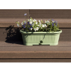Elif Plastic Virágláda alátéttel Verbéna 1,9L 30x12x11cm Szín: Olivazöld