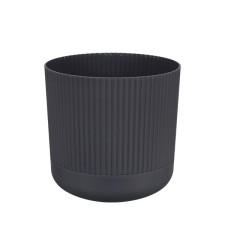 Elif Plastik Kaspó Nostalgia alátéttel 2,8L több színben Szín: Antracit kerti tárolás