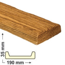 Elite Decor DecoWood Bükk-190 Rusztikus poliuretán deszka panel (ET305) tapéta, díszléc és más dekoráció