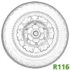 Elite Decor Poliuretán rozetta (R116) oldalfalra, mennyezetre (30 cm)