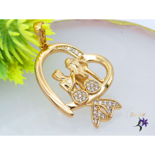  Eliza sellő lányos medál-18K medál