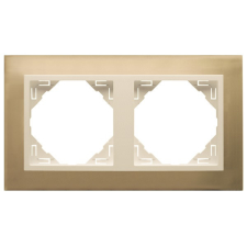 ELKO EP Hungary Efapel 90920_TOP METALLO Kettes keret, arany/gyöngyház villanyszerelés