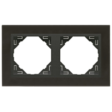 ELKO EP Hungary Efapel 90920_TQS METALLO Kettes keret, nikkel/szürke villanyszerelés