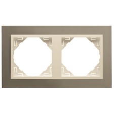 ELKO EP Hungary Efapel 90920_TTP METALLO Kettes keret, titán/gyöngyház villanyszerelés