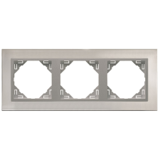 ELKO EP Hungary Efapel 90930_TIA METALLO Hármas keret, inox/alumínium villanyszerelés