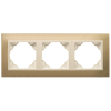 ELKO EP Hungary Efapel 90930_TOP METALLO Hármas keret, arany/gyöngyház