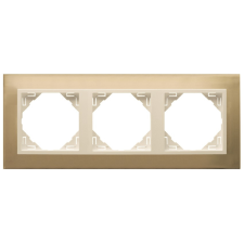 ELKO EP Hungary Efapel 90930_TOP METALLO Hármas keret, arany/gyöngyház villanyszerelés