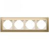 ELKO EP Hungary Efapel 90940_TOP METALLO Négyes keret, arany/gyöngyház