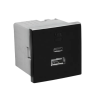 ELKO EP Hungary ELKOEP 45381_SPM dupla USB töltő (USB-A + USB-C), matt fekete