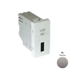 ELKO EP Hungary ELKOEP 45383_SPL USB-A töltő, platina - 1 modul villanyszerelés