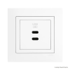 ELKO EP Hungary ELKOEP Fehér USB töltő aljzat (2x USB-C) - komplett - mec21 (21382+90675_TBR+90910_TBR)