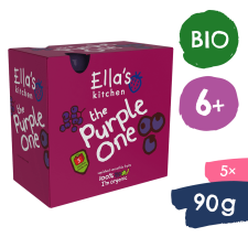 Ella's Kitchen BIO PURPLE ONE gyümölcspüré fekete ribizlivel (5x90 g) bébiétel