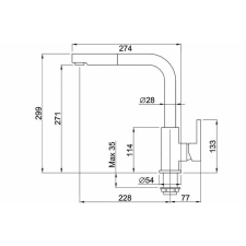 ELLECI - Csaptelep Shell Plus (C02) G40 nero csaptelep