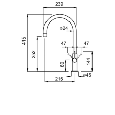 ELLECI - Csaptelep Volta M79 aluminium csaptelep