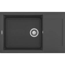 ELLECI Easy 310 M70 Nero metal Gránit mosogatótálca (LMY31070)Munkalapra szerelhető (LMY31070) mosogatótálca