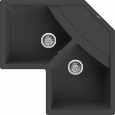  ELLECI LGUCOR40 - Mosogatótálca Unico CORNER sarok G40 Nero mosogatótálca