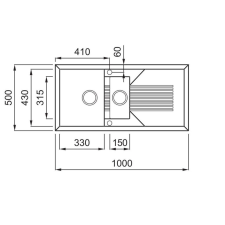 ELLECI - Mosogatótálca Tekno 475 G48 cemento - A készlet erejéig rendelhető! mosogatótálca