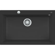 ELLECI Quadra 130 AUTOMATA G40 Nero Gránit mosogatótálca (LGQ13040AUT) Munkalapra szerelhető mosogatótálca