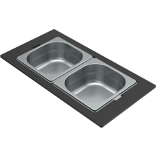 ELLECI - Tároló edény kétrészes gourmet 418 inox HPL kerettel papírárú, csomagoló és tárolóeszköz