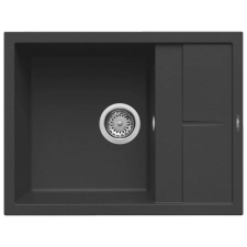 ELLECI Unico 125 G40 Nero Gránit mosogatótálca (LGU12540)Munkalapra szerelhető (LGU12540) mosogatótálca