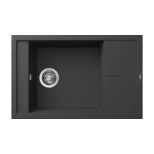 ELLECI Unico 305 Granitek Mosogatótálca - 78x50 cm, Fekete mosogatótálca