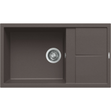 ELLECI Unico 410 Cocoa Keratek Mosogatótálca - 86x50 cm, 1 medence + csepegtető mosogatótálca