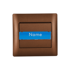 Elmark 11186B RÍM CSENGŐKAPCSOLÓ NÉVKÁRTYÁVAL KÁVÉ METÁL villanyszerelés