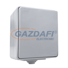 Elmark 191111 egypólusú kapcsoló kapcsoló, falon kívüli IP65 szürke villanyszerelés