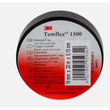 Elmark 3M Temflex 1500 PVC Szigetelőszalag Fekete 10m villanyszerelés