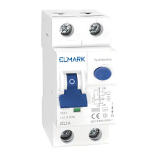 Elmark 40012A kombinált védőkapcsoló beépített túláramvédelemmel RCBO EM JEL5A 6kA 2P 6A/300mA villanyszerelés