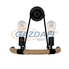 Elmark 955ROPE2W "Rope" fali lámpa, 2xE27, fekete/rozsda, 400x400mm, A++-E világítás