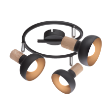 Elmark Addy Spot 3 Fekete/Fa - Elmark világítás