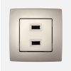 Elmark City dupla USB töltőaljzat  Pezsgő