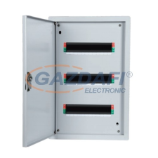 Elmark falon kívüli fém elosztószekrény, 45 modul, 3 sor, 428x578x110mm, IP40, fehér villanyszerelés