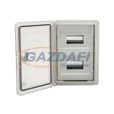 Elmark falon kívüli maszkolt műanyag elosztószekrény átlátszó ajtóval, 18 modul, 350x250x150mm, IP65, szürke villanyszerelés