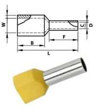 Elmark Iker érvéghüvely 2x1mm2 villanyszerelés