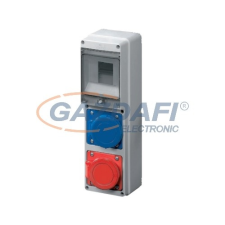 Elmark ipari csatlakozódoboz, 4 modul, 1P+N+E: 1x16A+1x32A , IP44, 105x337x95mm villanyszerelés