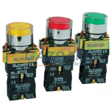 Elmark LED-es ipari nyomógomb, EL2-BW3571, 230V, 6A, sárga villanyszerelés