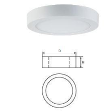 Elmark Led panel kör 12W falon kívüli meleg fehér világítás