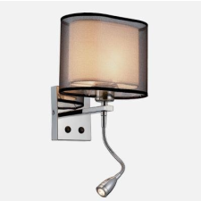 Elmark Mery fali lámpa króm 1xE27 + 1W LED 4000K világítás