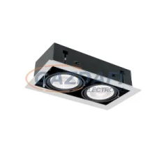 Elmark QUAD212 Süllyesztett LED lámpa 12W 2XE27 4000K világosszürke világítás