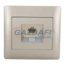 Elmark &quot;Rhyme&quot; süllyesztett informatikai csatlakozóaljzat RJ45 Cat5e, metál pezsgő villanyszerelés